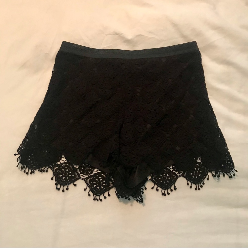 Black Lace Shorts